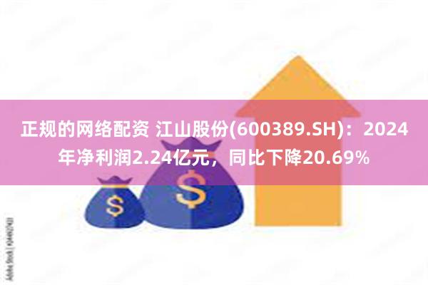 正规的网络配资 江山股份(600389.SH)：2024年净利润2.24亿元，同比下降20.69%