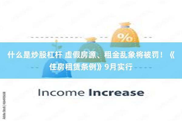 什么是炒股杠杆 虚假房源、租金乱象将被罚！《住房租赁条例》9月实行