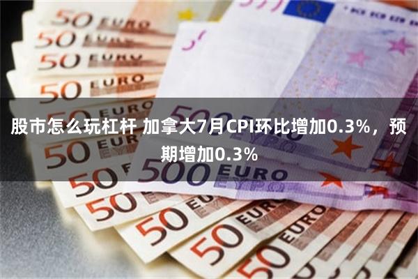股市怎么玩杠杆 加拿大7月CPI环比增加0.3%，预期增加0.3%