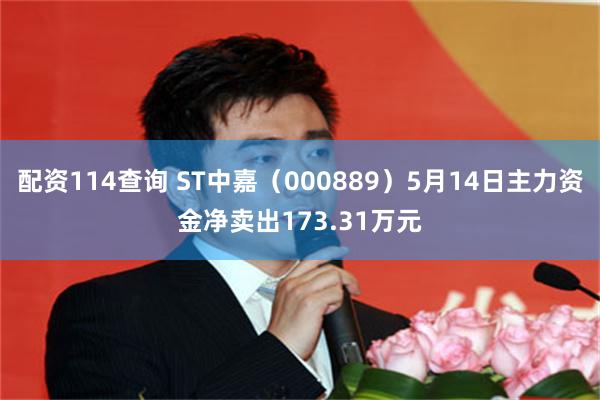 配资114查询 ST中嘉（000889）5月14日主力资金净卖出173.31万元