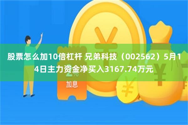 股票怎么加10倍杠杆 兄弟科技（002562）5月14日主力资金净买入3167.74万元