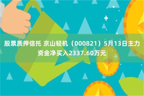 股票质押信托 京山轻机(000821)5月13日主力资金净买入2337.60万元