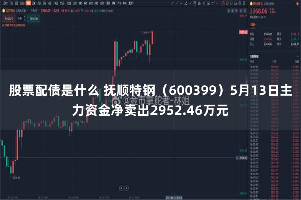 股票配债是什么 抚顺特钢（600399）5月13日主力资金净卖出2952.46万元
