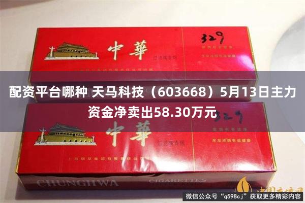 配资平台哪种 天马科技（603668）5月13日主力资金净卖出58.30万元