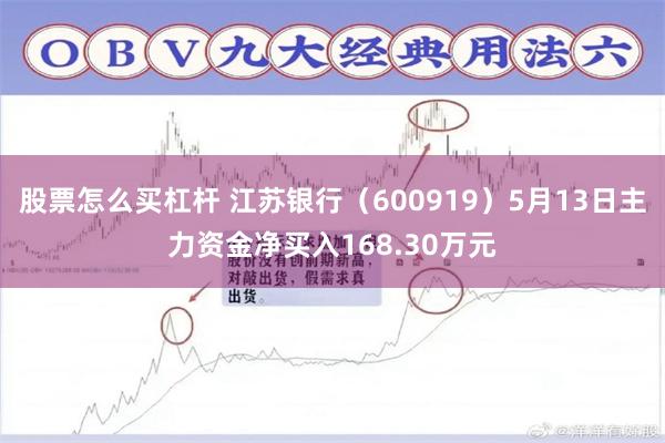 股票怎么买杠杆 江苏银行（600919）5月13日主力资金净买入168.30万元
