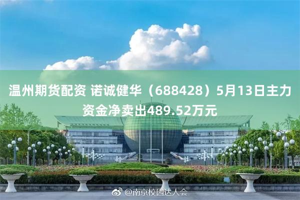 温州期货配资 诺诚健华（688428）5月13日主力资金净卖出489.52万元