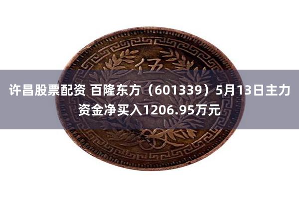 许昌股票配资 百隆东方（601339）5月13日主力资金净买入1206.95万元