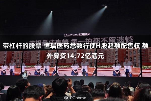 带杠杆的股票 恒瑞医药悉数行使H股超额配售权 额外募资14.72亿港元