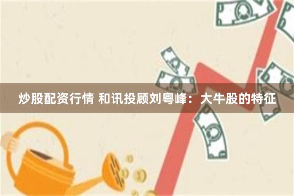 炒股配资行情 和讯投顾刘粤峰：大牛股的特征