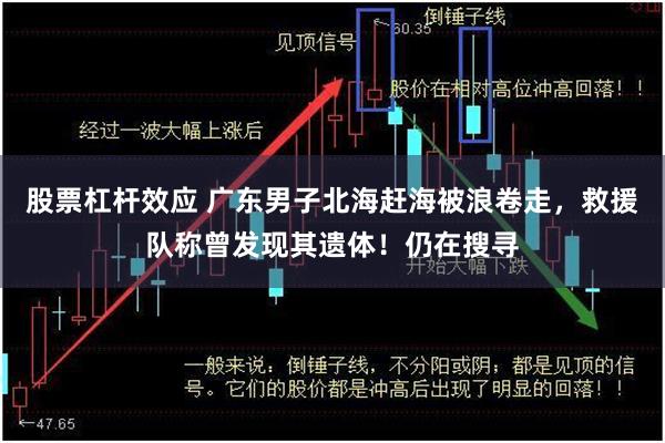 股票杠杆效应 广东男子北海赶海被浪卷走，救援队称曾发现其遗体！仍在搜寻