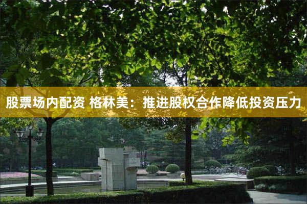 股票场内配资 格林美：推进股权合作降低投资压力