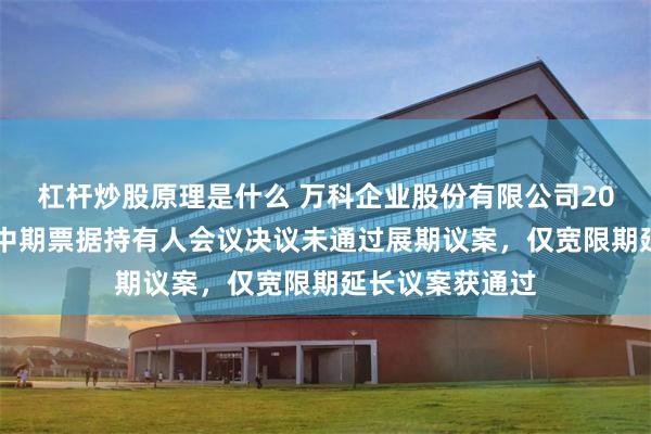 杠杆炒股原理是什么 万科企业股份有限公司2022年度第五期中期票据持有人会议决议未通过展期议案，仅宽限期延长议案获通过