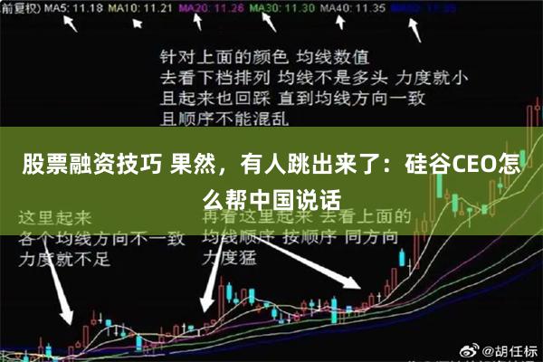 股票融资技巧 果然，有人跳出来了：硅谷CEO怎么帮中国说话