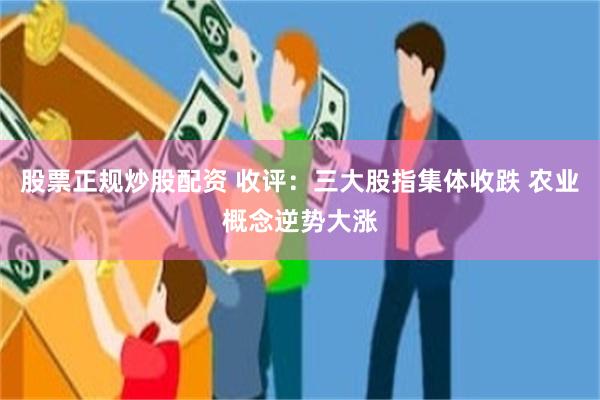 股票正规炒股配资 收评：三大股指集体收跌 农业概念逆势大涨