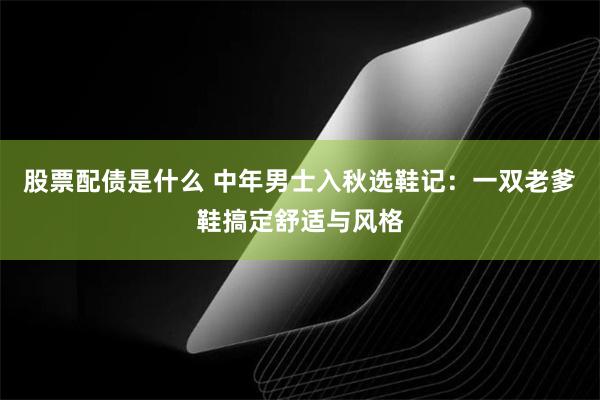 股票配债是什么 中年男士入秋选鞋记：一双老爹鞋搞定舒适与风格