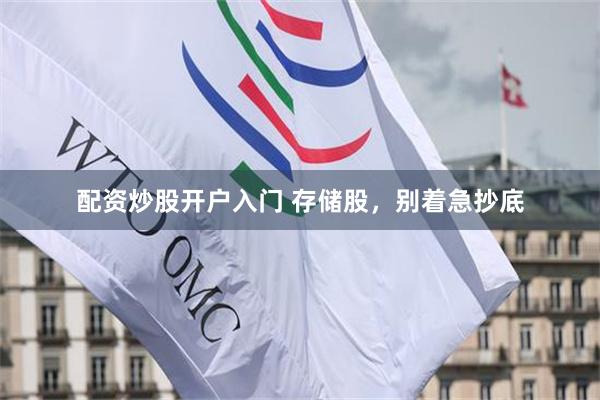 配资炒股开户入门 存储股，别着急抄底